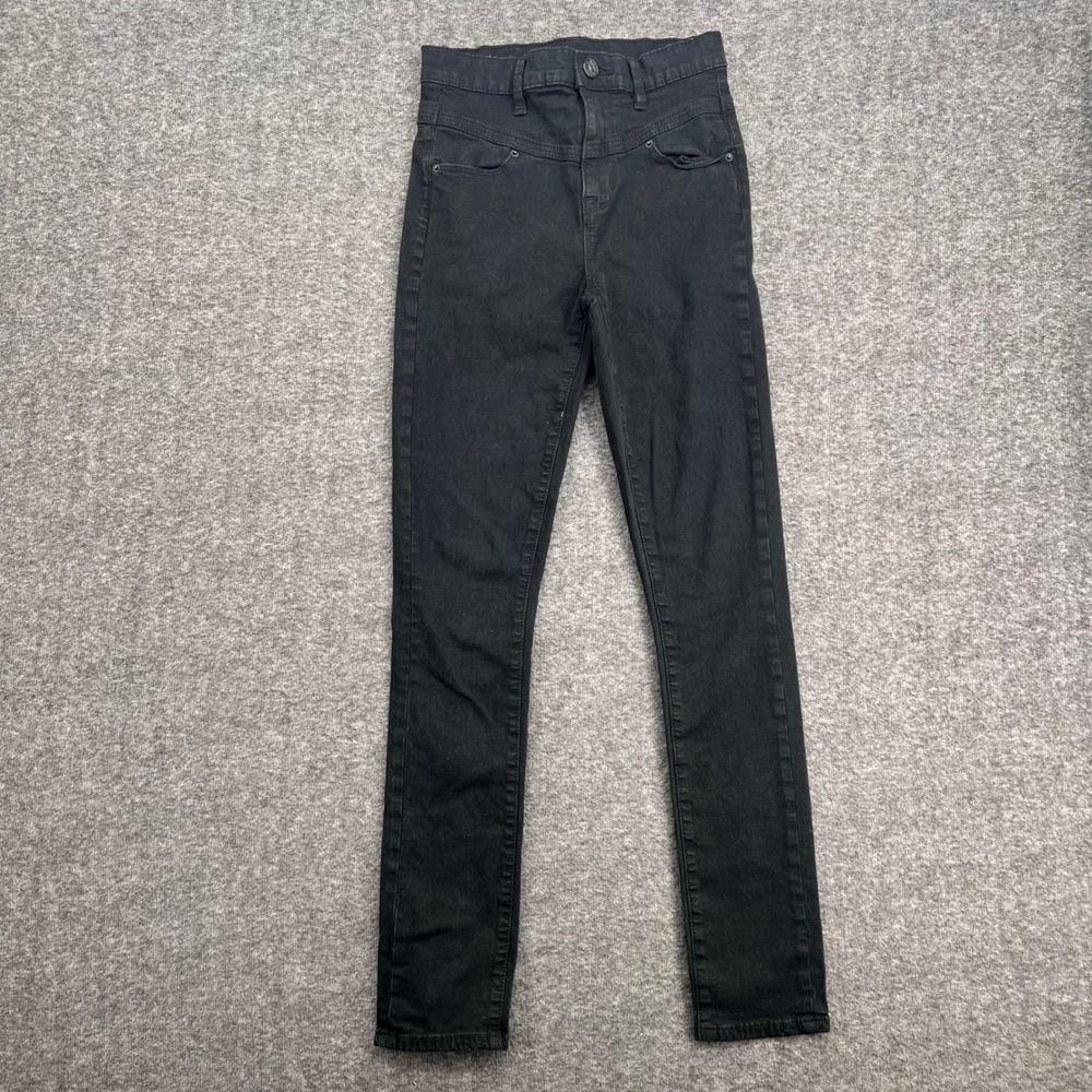 BDG Urban Outfitters Womens Seam High Rise Skinny Jeans Black‎ Stretch Size 24W
